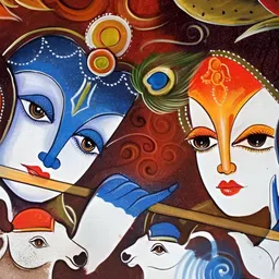 PnF Blue & Red Paper Religious Paintings Wall Art-image-76