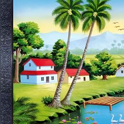 PnF Black & Green Wooden Other Wall Painting-image-78