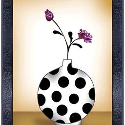 PnF Black & Beige Floral and Botanical Painting Wall Art-image-96