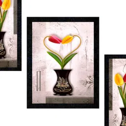 PnF Charcoal & White 3 Piece Paper  Wall Paintings-16