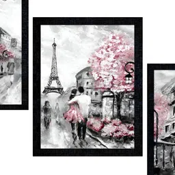 PnF Charcoal & White 3 Pieces Paper Painting Wall Art-image-51