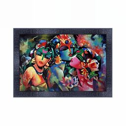 PnF Black & Blue Wooden Religious Printed Wall Art-image-36