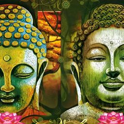 PnF Green & Pink Religious Wooden Painting Wall Art-picture-16