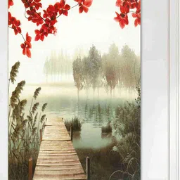 SAF Red & Green Nature Art Sparkle Coated Unframed Wall Art-image-19