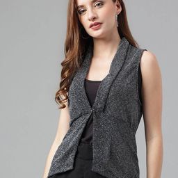Latin Quarters Sleeveless Tie-Up Shrug-55