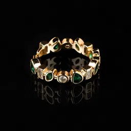SWASHAA Gold-Plated Artificial Stones-Studded Finger Ring-image-39