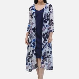 BAESD Floral Printed Open Front Longline Shrug-10