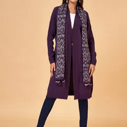 RANGMANCH BY PANTALOONS Longline Open Front Shrug-26