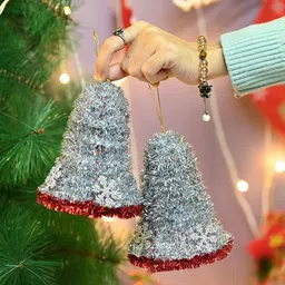 MARKET99 2-Pcs Silver & Grey Decoration Bell Hanging-image-33