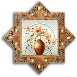 PnF Brown & Orange Wooden Painting Wall Art-image-55