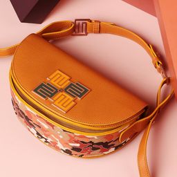 EUME Printed Structured Handheld Bag-49
