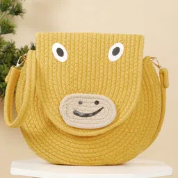 FABINALIV Cartoon Design Macrame Braided Cotton Sling Bag-26