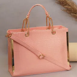 FABBHUE Textured Structured Oversized Handheld Bag-18