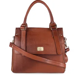 HiLEDER Pure Leather Structured Handheld Bag-1