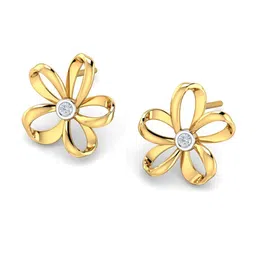 KUBERBOX 18KT Gold Diamonds Studded Earrings - 1.3 gm-image-59