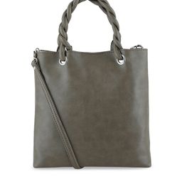 Toteteca Women Green PU Oversized Structured Handheld Bag-1