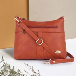 Lancer Women Solid Structured Leather Sling Bag-39