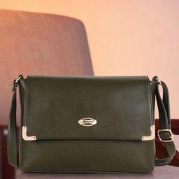 Lancer Women Solid Crossbody Leather Sling Bag-18