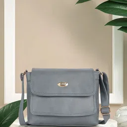 Lancer Women Solid Structured Leather Sling Bag-image-74