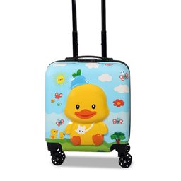 Polo Class Kids Printed 18 Inches Hard Sided Medium Trolley Bag With 360-Degree Rotation-image-48
