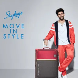 Skybags Colourblocked Soft-Sided Large Trolley Bag-1