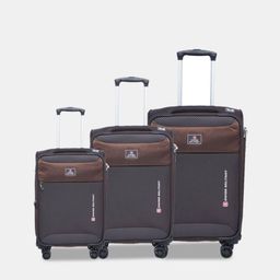 SWISS MILITARY Platinum Set Of 3 Soft Sided Trolley Bag-image-64