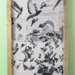 The Decor Mart White & Black Flying Birds Canvas Painting Framed Wall Art-image-51