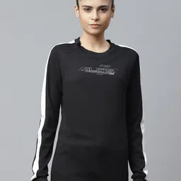 Alcis Women Black Self Design Sweatshirt-image-26