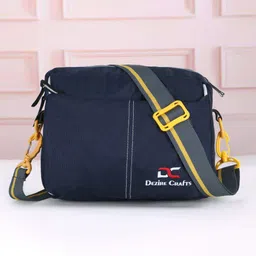 Dezire Crafts Navy Blue & Grey Cross Body Messenger Bag-image-99