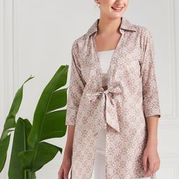 Athena Immutable Women Printed Cotton Tie-Up Shrug-53