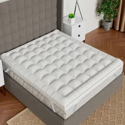AVI White Pure Cotton Microfiber Filler Breathable Double King Mattress Protector-image-67
