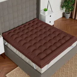 AVI Brown Pure Cotton Microfiber Filler Breathable Double King Mattress Protector-image-68