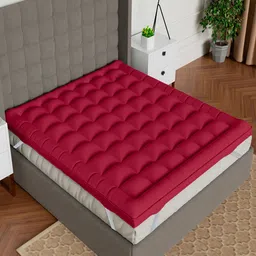 AVI Red Pure Cotton Microfiber Filler Breathable Double Queen Mattress Protector-image-91