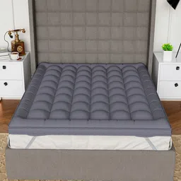 AVI Grey Pure Cotton Microfiber Filler Breathable Double Queen Mattress Protector-image-89