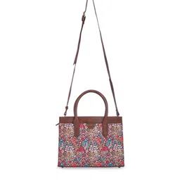 TEAL BY CHUMBAK Floral Printed Structured Handheld Bag-0