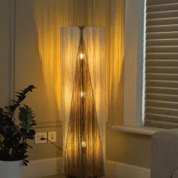 ashni Reed 50 Inch Gold Banana Rope & Poplin Fabric Cloumn Floor Lamp-picture-17