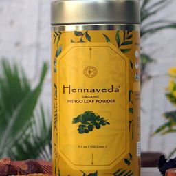 HENNAVEDA Organic Indigo Leaf Powder Hair Colour - 100g-44