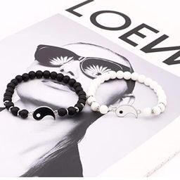 EL REGALO Unisex Set of 2 Beaded Elasticated Bracelets-image-64