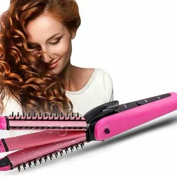 Oneness NHC-8890, 3 in 1 - Hair Straightener, Hair Curler & Hair Crimper NHC8890 3 IN 1 Professional Hair Straightener Crimper Roller For Women H07 Hair Styler-image-18