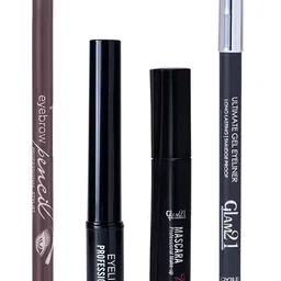 glam21 Eyes Makeup Kit with Eyeliner + Mascara + Gel Eyeliner Kajal & Eyebrow Pencil-picture-0
