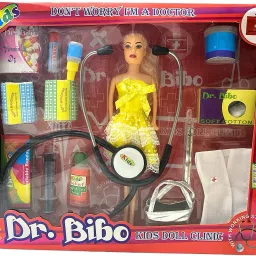Beautiful Dr.Doll Toy Set with Dresses Makeup and Cute Doll Accessories-11