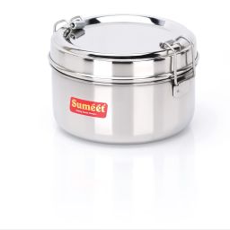Stainless Steel Meal Pack Tiffin with Steel Separator Plate& Locking Clip,11.5cm 1 Containers Lunch Box-image-41