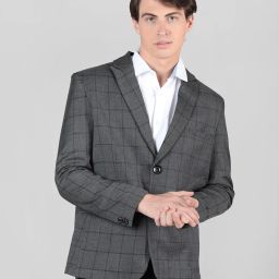 Tweed Solid Coat For Men-image-78