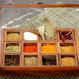 Spice Set Wooden, Glass-11