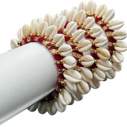 Shell Rhodium Bangle Set-picture-42