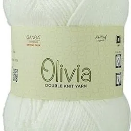 Ganga Olivia Hand Knitting and Crochet Yarn(200 Gram) (White Shade no-5)-image-5