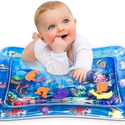 Inflatable Tummy Time Mat Premium Baby Water Play Mat for Infants and Toddlers Baby Toys for 3 to 24 Months, Strengthen Your Baby's Muscles, Portable-image-5