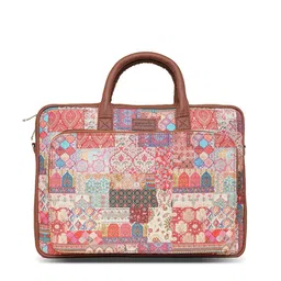ZOUK Unisex Red & Blue Printed Laptop Bag image 2