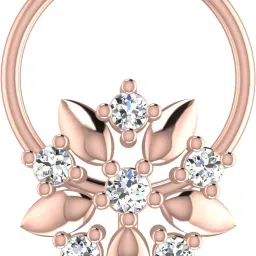 avsar Snehal 14kt Cubic Zirconia Rose Gold Nose Wire-image-35