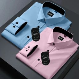 Men Slim Fit Solid Spread Collar Casual Shirt-image-92